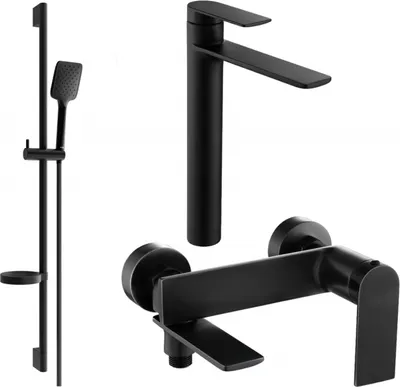 Produktbild von Mexen Zero DS62 Badewannenset, Schwarz - 7113DS62-70
