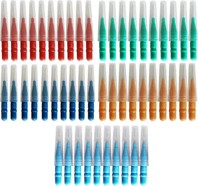 Produktbild von 50 Stueck / Set Interdentalbuerste Zahnfleisch Mundhygiene Zahnseide Weichplastik Zahnbuerste Kieferorthopaedische Zahnstocher zur Zahnreinigung Mundpflege