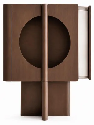 Immagine prodotto di Vetrina in stile moderno, color marrone, in legno, elegante, di alta qualità, raffinata