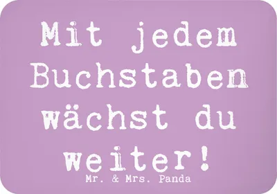 Produktbild von Mr. & Mrs. Panda magnet Spruch Schulanfang Inspiration - Lavendeltraum - Geschenk, holzmagnet, Motivation, Vertrauem, Wachstum, whiteboardmagnet, liebevoll gefertigt