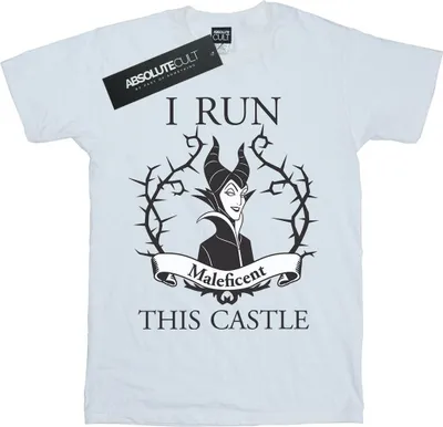 Produktbild von Maleficent - "I Run This Castle" T-Shirt für Damen BI823 (M) (Weiß)