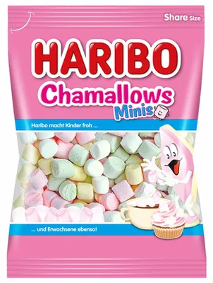 Obrázek produktu pro Haribo Chamallows Minis kousky pěnového cukru s vanilkovou příchutí 200g