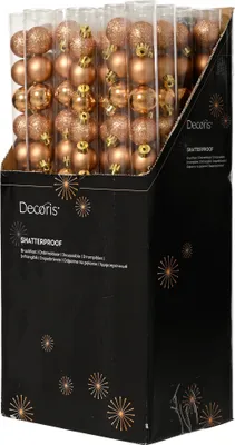 Produktbild von Weihnachtskugeln Kunststoff 3cm 14er Set - Brandy