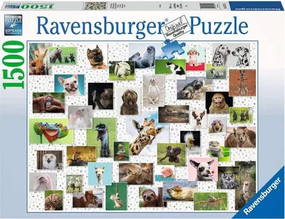 Immagine prodotto di Ravensburger 16711 Ravensburger Funny Animals Collage Puzzle 1500 Teile
