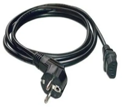 Imagen del producto de Cable de alimentación MCL, color , 3.0 metros, con conector tipo F, divisor C13, cable H05VV-F