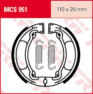 Obrázok produktu pre Sada brzdových čeľustí TRW MCS951 RD50M 2 Popcorn 50 JP
