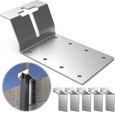 Produktbild von T-Pfostenhalterung,T-Pfostenhalterungen für ,3" T-förmiger Zaunpfosten 6 Stück, T-Pfosten-Zielaufhänger, für Schilder, Zäune, Briefkästen