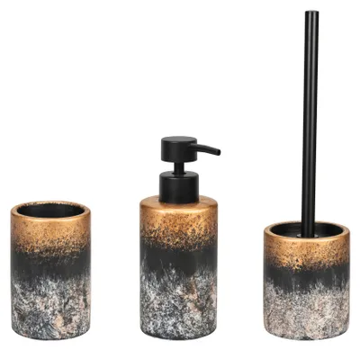 Produktbild von WENKO Bad-Accessoire Set Mod. Lacona, 3-teilig, aus hochwertigem Beton
