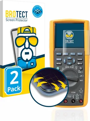 Produktbild von 2x BROTECT Fullscreen Schutzfolie für Fluke MultiMeter 289 Displayschutz Folie Fullcover Klar Transparent