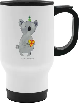 Produktbild von Mr. & Mrs. Panda Thermobecher Koala Geschenk - Weiß - To Go, Party, Teebecher, thermosbecher, Geburtstag, Kaffeebecher, Becher