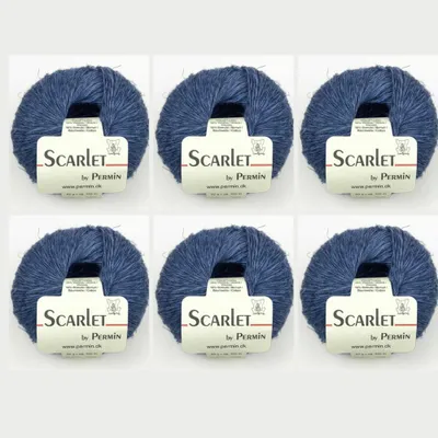 Productafbeelding van 6x Scarlet by Permin – Duurzame zomercollectie (lijnzaad, katoen & ECOVERO™) (20 blauwe jeans)