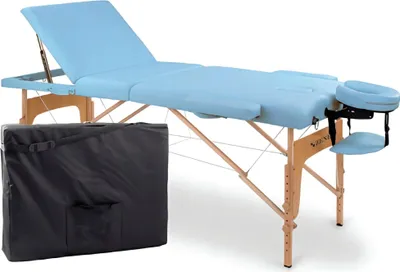 Produktbild von 3 Zonen Massageliege Zenet 1049 Größe M (185*70cm) mit Aluminiumgestell, klappbar und höhenverstellbar