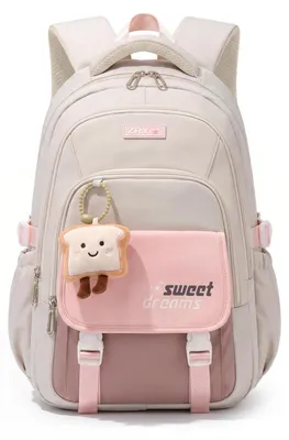 Produktbild von Schulrucksack Mädchen ab 5. Klasse Rosa 31x21x45.5cm Nylon 6 Fächer