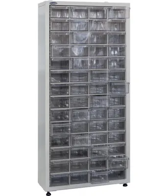 Zdjęcie produktu dla UHL-MASH Szafa narzędziowa warsztatowa OSM-12-56 120x55x23cm z Pojemnikami Plastikowymi 56szt Nośność 120kg Organizer