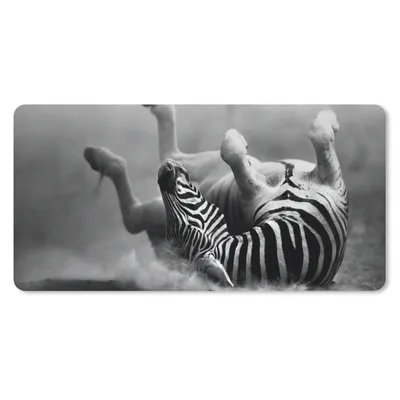 Produktbild von MuchoWow® Mauspad Mousepad Zebra - Tiere - Schwarz - Weiß 60x30 cm - Mousepads - Maus Mat - Pad - Mausunterlage - Nachhaltig