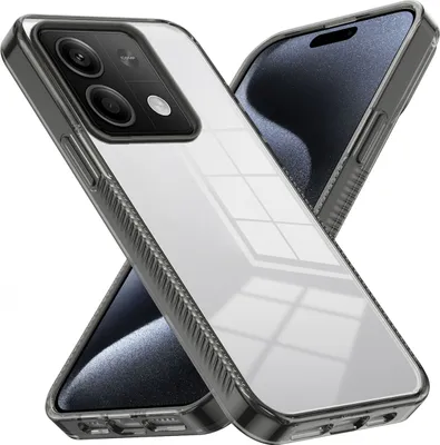 Produktbild von Hülle für Xiaomi Redmi Note 13 Rutschfest Kristallklare Stoßfeste TPU Bumper Handyhülle Schwarz
