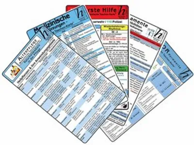 Obrázok produktu pre Altenpflege Karten-Set - med. Abkürzungen, Medikamente - Haltbarkeit nach Anbruch, Erste Hilfe, Laborwerte