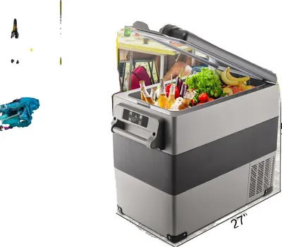Produktbild von Tragbarer Kühlschrank, effiziente Kühlung, vielseitige Stromversorgungsoptionen, 55L  58QT