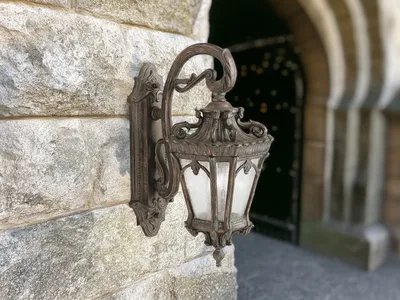 Produktbild von Große antike LED Außenwandleuchte, Wandlaterne hängend Fassadenbeleuchtung 61cm