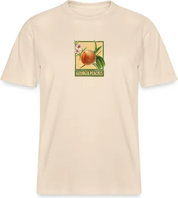 Produktbild von Spreadshirt Sommer Pfirsich Früchte Mediterran Stanley/Stella Uni Bio T-Shirt, S, Weißgrau