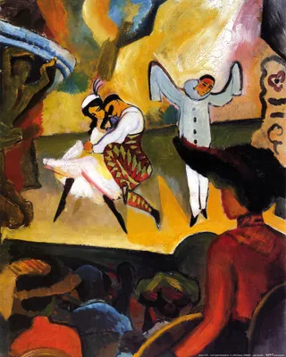 Produktbild von August Macke Kunstdruck Bild - Russisches Ballett I, 1912 (50 x 40 cm)