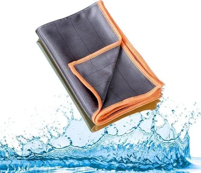 Produktbild von Famanu Glasreinigungstuch 40 x 50 cm - XXL Mikrofasertuch für streifenfreie Reinigung