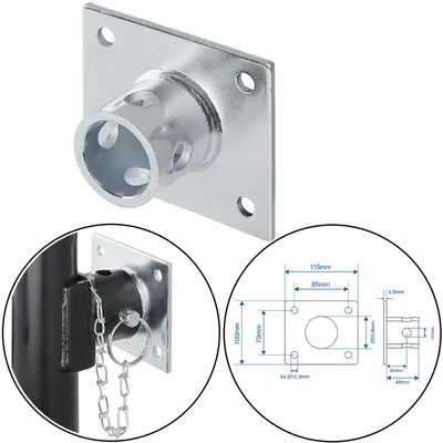 Produktbild von Halter für Abstellstütze Anhänger 115x100 Ausdrehstütze Anhängerstütze 1000kg
