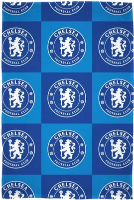Obrázok produktu pre Chelsea FC - Károvaná deka, polyester, fleece TC981 (150 cm x 100 cm) (modrá/biela)