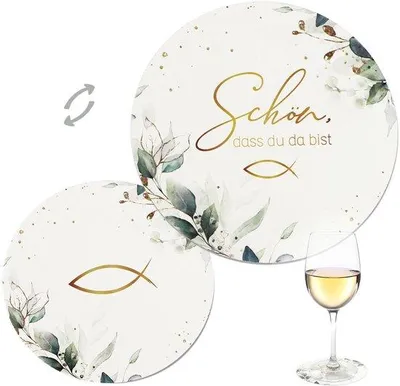 Image de Lot de 24 sous-verres à bière en eucalyptus