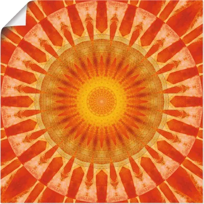 Produktbild von ARTland Poster Mandala Sonnenuntergang Größe: 40x40 cm