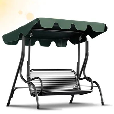 Zdjęcie produktu dla Jopassy wymienny baldachim przeciwsłoneczny parasol wiatroodporny pokrowiec huśtawka hollywood 210x145cm zielony