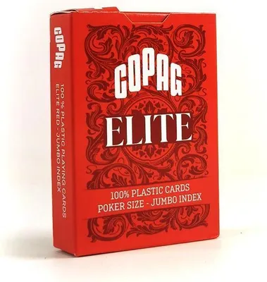 Produktbild von COPAG Elite Jumbo Face Spielkarten Rot, 2-Index