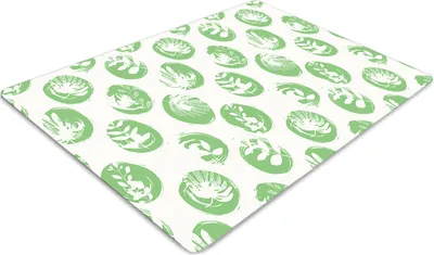 Obrázok produktu pre Podlahová ochranná podložka - Ochranná podložka pod stoličku - Podlahová podložka - 140x100 cm - Rastliny v bodkách