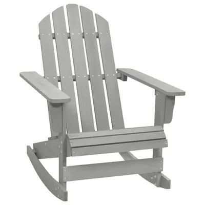Produktbild von "2026 Promotion" Garten-Schaukelstuhl Holz Grau - Gartenstühle CC26413