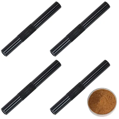 Productafbeelding van Set van 4 herbruikbare metalen rietjes van 7 cm