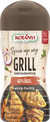 Productafbeelding van Kotanyi Kruidenmix voor de grill, geschikt voor gevogelte, pittig en fruitig, in een doseringsbus, 100g