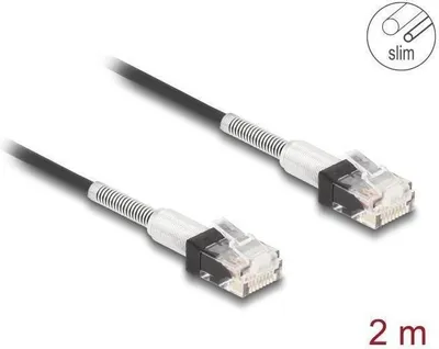 Obrázok produktu pre DeLOCK 80390, 2 m, Cat6a, U/UTP (UTP), RJ-45, RJ-45, Čierna