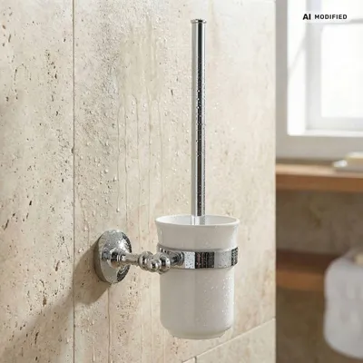 Produktbild von PaulGurkes WC-Bürste Chrom Retro Wandmontage Bürstengarnitur