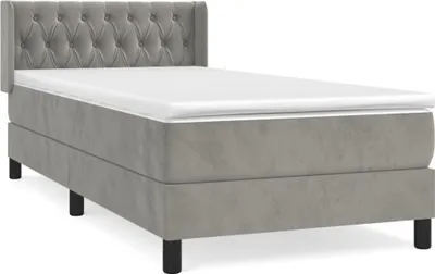 Obrázok produktu pre vidaXL Boxspring posteľ s matracom Svetlo sivá 90x190 cm Velvet