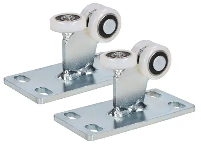 Productafbeelding van KOTARBAU® Set van 2 vaste looprollen zonder hoogteverstelling, ? 25, 3 wielen, perfect voor verschillende schuifdeuren