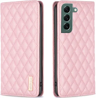 Image de Galaxy S22+ 5G Case, Elegant Flip Leather Case with Card Slots and Stand for Samsung Galaxy S22 Plus 5G Pink