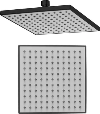 Produktbild von Kopfbrause, 200x200mm, ABS/Schwarz matt