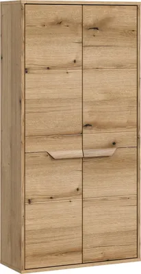 Obrázok produktu pre Skriňa Rootz Evoke Oak Midi – drevená úložná skriňa – organizér do kúpeľne – drevo s certifikátom– 64 cm x 132 cm x 32 cm