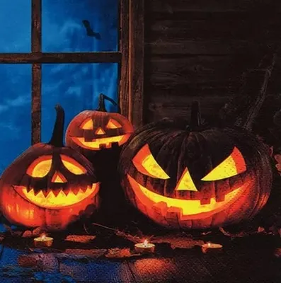 Produktbild von RP 20 Servietten Jack O'Lantern - Gruselige Kürbisfamilie 33x33cm