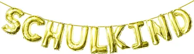 Produktbild von Oblique Unique Schulkind Folienballon Girlande Schuleinführung Einschulung Schulanfang Feier Deko - gold