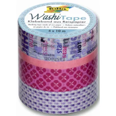 Produktbild von folia Deko-Klebeband Washi-Tape MÄDCHENTRAUM 4er Set