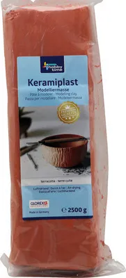 Produktbild von Keramiplast Modelliermasse gebrauchsfertig lufthärtend hohe Standfestigkeit terracotta 2,5 kg