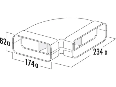 Image de Naber MF-RBH 125 Coude horizontal 90°, blanc - Technique de ventilation