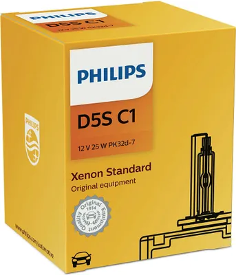 Zdjęcie produktu dla Philips Xenon Standard Rodzaj źródła światła: D5S W opakowaniu: 1 Żarówka samochodowa, 25 W, 12 V, D5S, Xenon, 4200 K