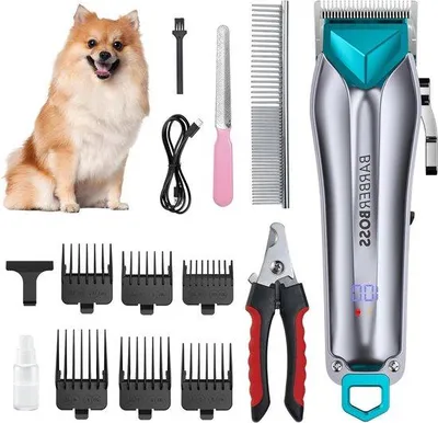 Immagine prodotto di Tosatrice professionale per il pelo folto dei cani - Set per la toelettatura degli animali domestici per un pelo ben curato - Set per la cura del pelo degli animali QR-9088 Tosatrice per cani.